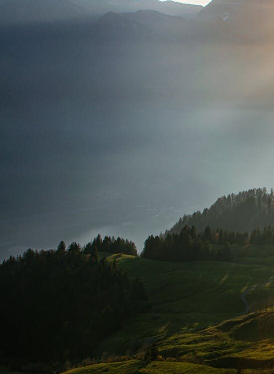 Sunlight over the mountains